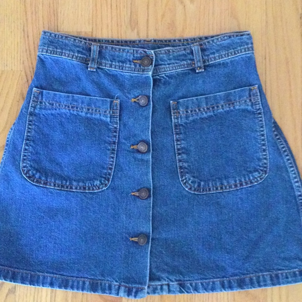 Zara Blue A-Line Mini Skirt Casual